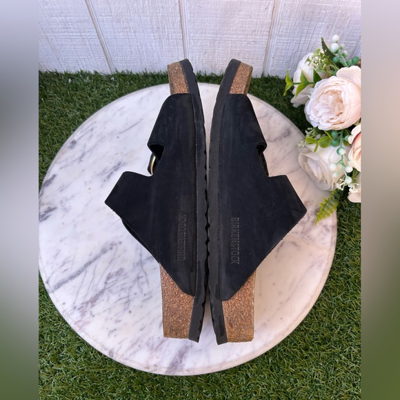 BIRKENSTOCK Arizona Big Buckle Nubuk Leather
Color: Black women Sz 40 US 9-95 - Picture 15 of 16